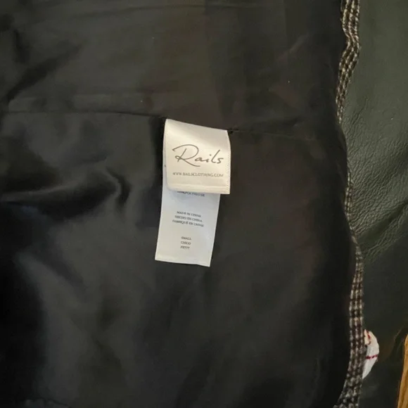 Rails Cody Blazer Womens Small brown mixed mini check wool blend - Picture 7 of 7